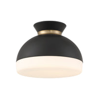 Brian Patrick Flynn Gidget 15'' Matte Black + Vibrant Gold Flush Mount by Crystorama