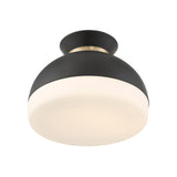 Brian Patrick Flynn Gidget 15'' Matte Black + Vibrant Gold Flush Mount by Crystorama