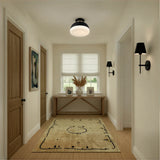 Brian Patrick Flynn Gidget 15'' Matte Black + Vibrant Gold Flush Mount by Crystorama