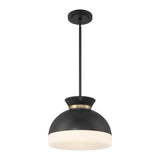 Brian Patrick Flynn Gidget 15'' Matte Black + Vibrant Gold Pendant by Crystorama