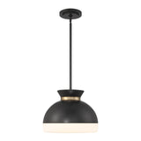 Brian Patrick Flynn Gidget 15'' Matte Black + Vibrant Gold Pendant by Crystorama
