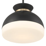Brian Patrick Flynn Gidget 15'' Matte Black + Vibrant Gold Pendant by Crystorama