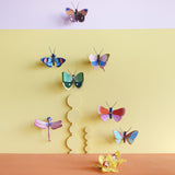 Gold Rim Butterfly Wall Art, styled in an interior