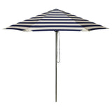Octagonal market umbrella with bold navy and white stripes on a slim silver aluminium pole — Go Large Umbrella 280 cm Octagonal by Basil Bangs