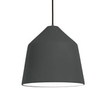 Gael Ceramic Pendant Light by Geo Contemporary in Graphite ceramic with a black cord