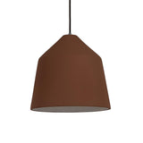 Gael Ceramic Pendant Light by Geo Contemporary in Terracotta ceramic with a black cord