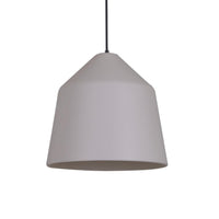 Gael Ceramic Pendant Light by Geo Contemporary in White ceramic with a black cord