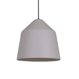 Gael Ceramic Pendant Light by Geo Contemporary in White ceramic with a black cord