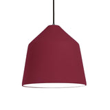 Gael Ceramic Pendant Light by Geo Contemporary in Wine ceramic with a black cord