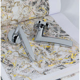 Gaia Door Lever in Polished Chrome lifestyle view by Colombo Design