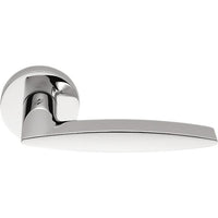 Gaia Door Lever in Polished Chrome by Colombo Design