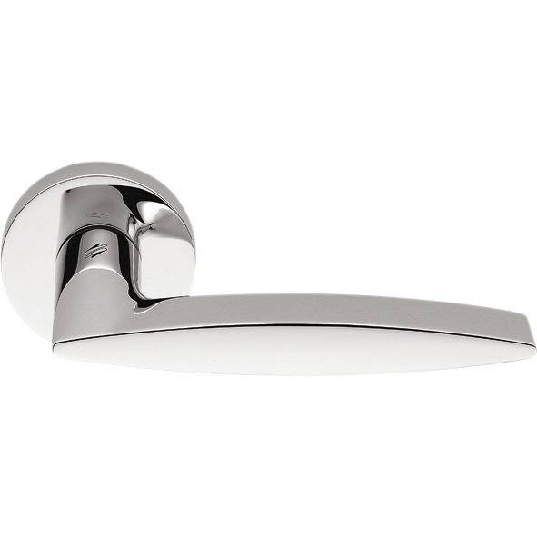 Gaia Door Lever in Polished Chrome by Colombo Design