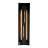 Gallery Cutout Wall Sconce, shown in Dark Smoke, Amber Glass, by Hubbardton Forge