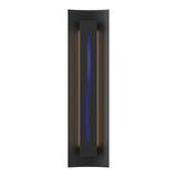 Gallery Cutout Wall Sconce in Black, Blue Glass by Hubbardton Forge