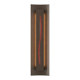 Gallery Cutout Wall Sconce in Bronze, Red Glass by Hubbardton Forge