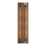Gallery Wall Sconce in Bronze, Red Glass by Hubbardton Forge