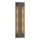 Gallery Wall Sconce in Natural Iron, Amber Glass by Hubbardton Forge
