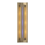 Gallery Wall Sconce in Soft Gold, Blue Glass by Hubbardton Forge