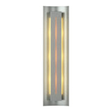 Gallery Wall Sconce in Vintage Platinum, Amber Glass by Hubbardton Forge