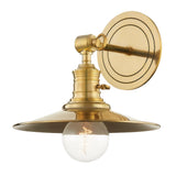 Garden City Disc Wall Sconce - Aged Brass by Hudson Valley