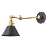 Garden City Swing Arm Wall Sconce - 23.25 Inch Reach - Aged Brass with Old Bronze by Hudson Valley
