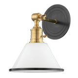 Garden City Wall Sconce - Glass - Aged Brass with Old Bronze by Hudson Valley