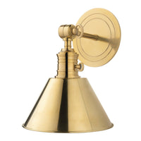 Garden City Wall Sconce - Metal - Aged Brass by Hudson Valley