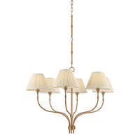 Garnerville Chandelier - 6 Light - Cream Linen by Hudson Valley