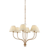 Garnerville Chandelier - 6 Light - Cream Linen by Hudson Valley