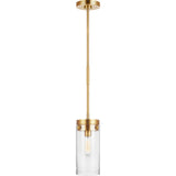 Garrett Cylinder Pendant — 5 1/2", Burnished Brass