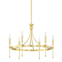 Gates Chandelier - 6-Light - Aged Brass by Hudson Valley