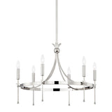 Gates Chandelier - 6-Light - Polished Nickel by Hudson Valley