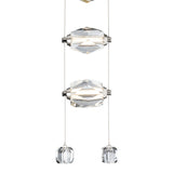 Gatsby 3-Light LED Pendant, shown in Modern Brass, by Hubbardton Forge