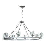 Gatsby 8-Light Chandelier, shown in Sterling, by Hubbardton Forge
