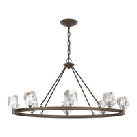 Gatsby 8-Light Chandelier in Bronze by Hubbardton Forge