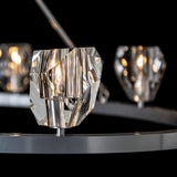 Gatsby 8-Light Chandelier detail in Sterling, by Hubbardton Forge