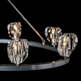 Gatsby 8-Light Chandelier detail in Sterling, by Hubbardton Forge