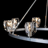 Gatsby 8-Light Chandelier detail in Sterling, by Hubbardton Forge