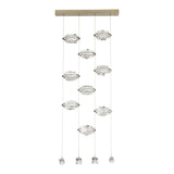 Gatsby 9-Light LED Chandelier, shown in Modern Brass, by Hubbardton Forge