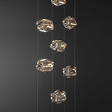 Gatsby 9-Light LED Chandelier detail in Modern Brass, by Hubbardton Forge