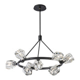 Gatsby 9-Light Ring Chandelier, shown in Black, by Hubbardton Forge