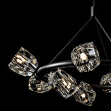 Gatsby 9-Light Ring Chandelier detail in Black, by Hubbardton Forge