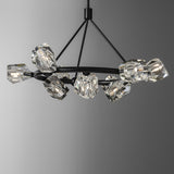 Gatsby 9-Light Ring Chandelier detail in Black, by Hubbardton Forge