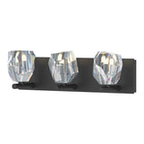 Gatsby Vanity Light 3 Light in Black by Hubbardton Forge