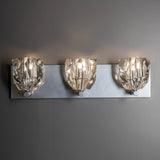 Gatsby Vanity Light 3 Light detail in Sterling, by Hubbardton Forge