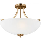 Geary Semi-Flushmount — Satin Brass