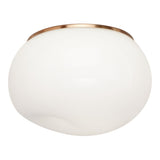 Gelasin Flush Mount 10 Inch Aged Gold Brass