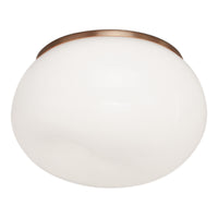 Gelasin Flush Mount 6 Inch Aged Gold Brass