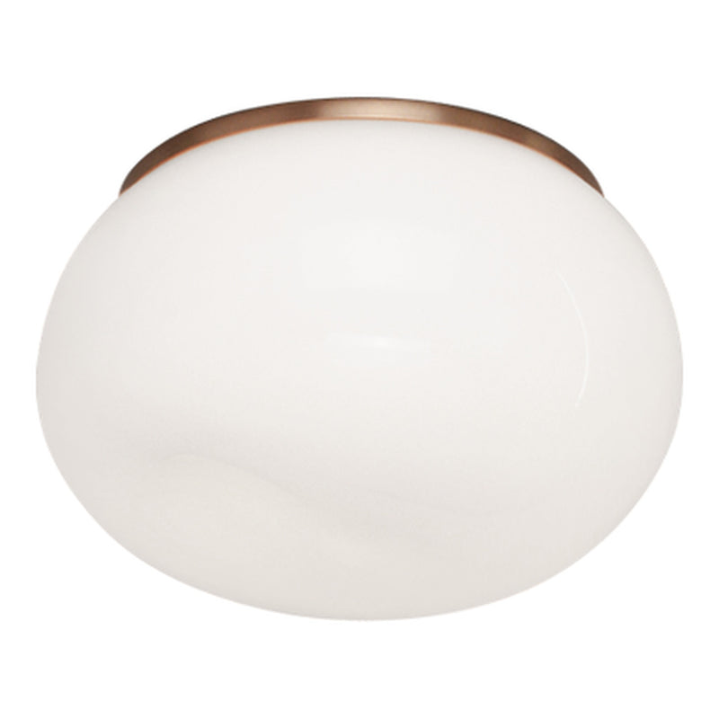 Gelasin Flush Mount 6 Inch Aged Gold Brass