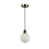 Gem Pendant by Artcraft - White Glass